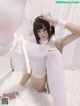 Coser @ 蜜汁 猫 裘 Vol.043: 白丝 毛衣 (40 photos + 3 videos)